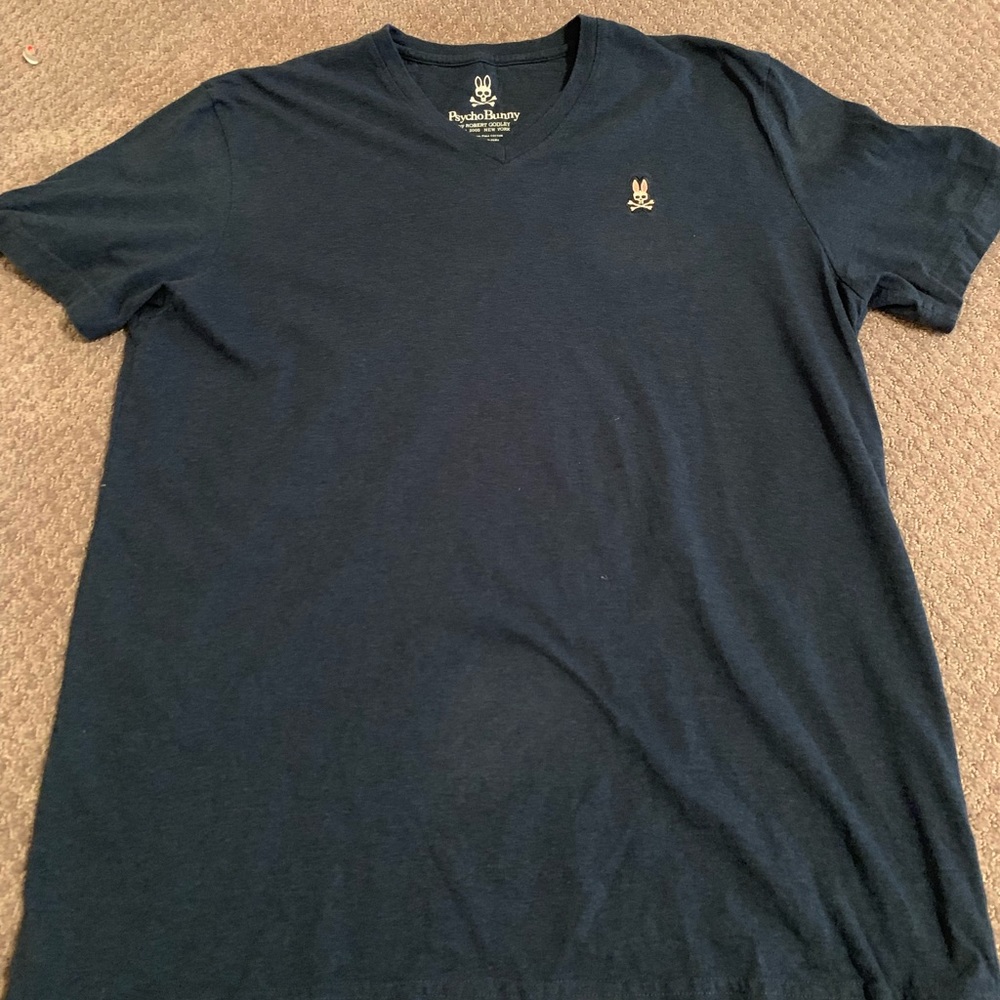 Psycho Bunny V-Neck T-shirt Navy L
